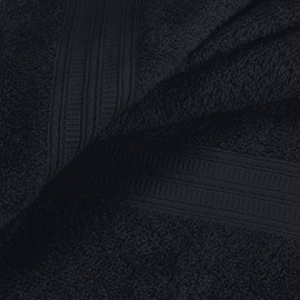 BOUTIQUO Cotton 2 Pack Oversized Bath Towel Set, Large Bath Towels 27x54, Ultra Soft, Absorbent, Compact, Quick Drying and Lightweight, Eco-Friendly and 100% Recyclable Towel Set - Black