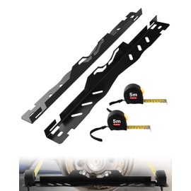 Wheel Alignment Tool Kit 2Pcs, Heavy Duty Toe Alignment Tool Plates with Tape Measures, Car Front End Alignment Tool Companion for Camber Alignment, Fast Accurate DIY Toe Alignment, No assembly, Black