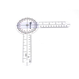 A2ZSCILAB Plastic 8" Goniometer 360 Degree ISOM Physical Therapy Angle Protractor Ruler