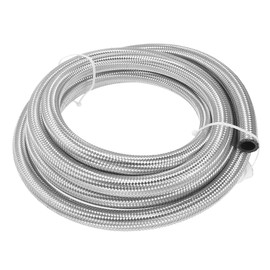 X AUTOHAUX 15 Ft 12AN Fuel Hose AN12 3/4" Universal Braided Stainless Steel CPE Oil Fuel Gas Line Hose