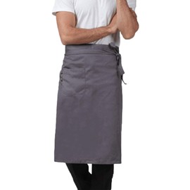 IBLUELOVER Chef Waist Half Aprons For Women Men With Pocket Cleaning Supplies Kitchen Cooking Craft Baking BBQ Restaurant Waiter Butchers Half Apron Household Cooks Apron Polycotton Unisex