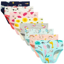 NEIYISHE Girls' Cotton Brief Breathable Toddler Panties Kids Assorted,fo girls underwear size 2-3T 4T 5T 6T 8T 10T 8-Pack 6years