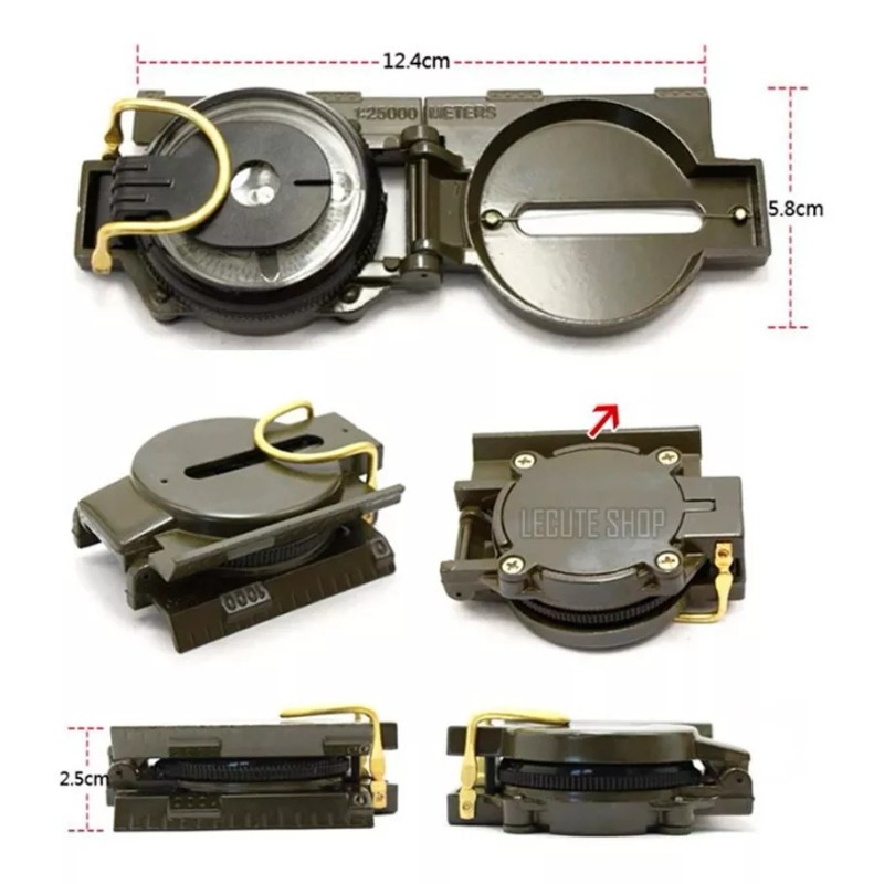 Compass Brujula Tactica Camping Militar Compass Precida Senderismo.