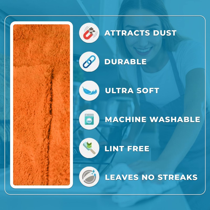 Towelogy® Professional Microfibre Cloths for Multipurpose Cleaning Edgeless for Dusting