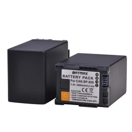 Batmax 2Pcs 2900mAh BP-828 Battery + Rapid LCD Dual Charger for Canon VIXIA HF G50, HF G60, HF G70, XA15, XA20, XA25, XA60, XA65, XA70, XA75,XA40, XA45, XA50, XA55, HFG30, HFG40, XA10, XA11 Cameras