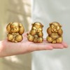 Irayin 3 Wise Monkeys Decor, Monkey Statue Figurine, See No