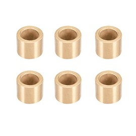 sourcing map Bearing Sleeve 12 mm Bore x 18 mm Outer Diameter x 15 mm Length Self-Lubricating Bushings Made of Sintered Bronze Pack of 6
