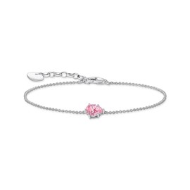 Thomas Sabo White Cubic Zirconia Drop Bracelet 925 Sterling Silver A2159-051-9, Sterling Silver, Cubic Zirconia