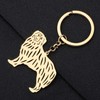 LONYOO Cute Stainless Steel Dog Keychain Keyring Pet Dog Gifts