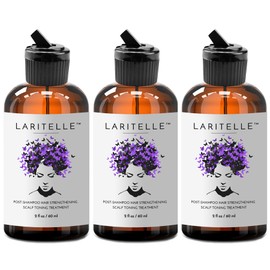 Laritelle Organic Post-Shampoo Hair Strengthening & Scalp Toning Treatment for Men & Women 3 x 2 oz | Fortifying, Strengthening & Rejuvenating | Stops Hair Shedding, Promotes New Hair Growth