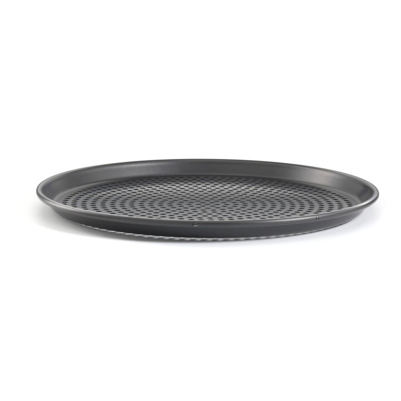 Chabrias Ltd Hard Anodised 14" Perforated Round Pizza Tray with