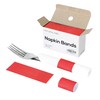 NATURALABEL 500 PCS Paper Napkin Rings with Box, Self-Adhesive Napkin
