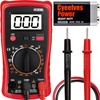 Pocket Digital Multimeter, Multifunction Battery Tester with LCD Backlight Display,