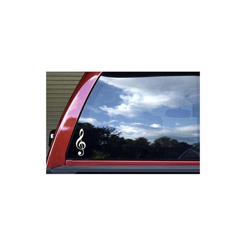StickerTalk Treble Clef Vinyl Sticker, 5 inches by 1.75 inches