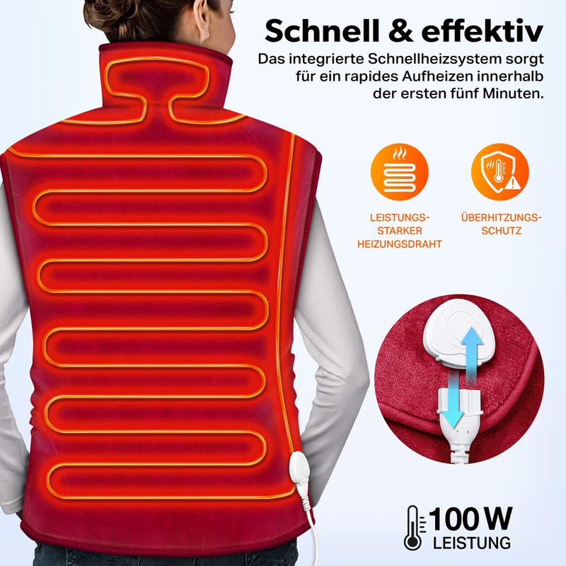 sinnlein Electric Heating Pad, 60 x 85 cm, for Back