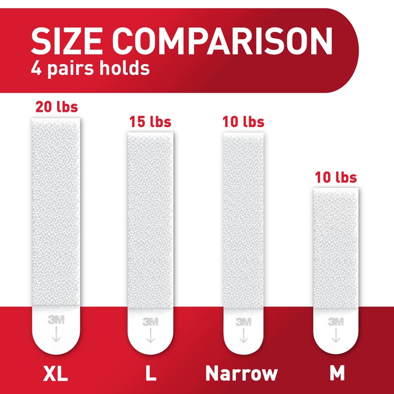 Command 10 lb Narrow Picture Hanging Strips 12 Pairs (24