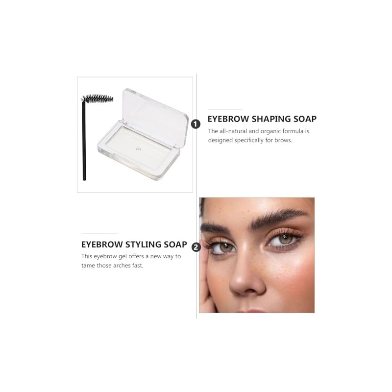 UKCOCO Cepillo y Jabón para Cejas Gel Fijador Transparente en