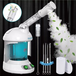 DENFANY Hair Steamer, 2 in 1 Hair and Face Steamer for Natural Hair with UV O...