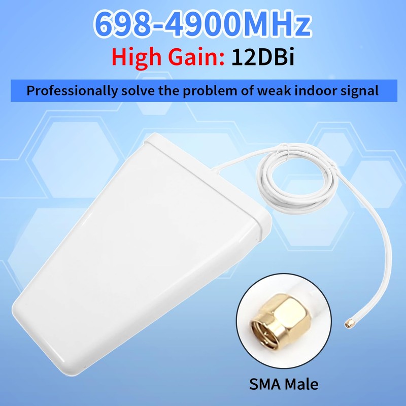Snblzhef 5G Full-Band Log Periodic Antenna 12dBi 698-4900MHz Outdoor Directional