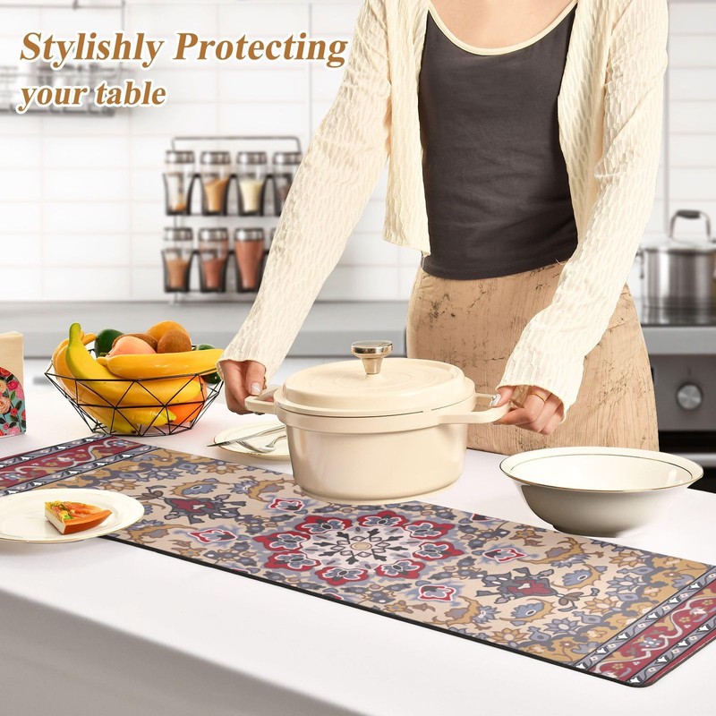 2 in 1 Table Runner Trivet for Hot Pots and