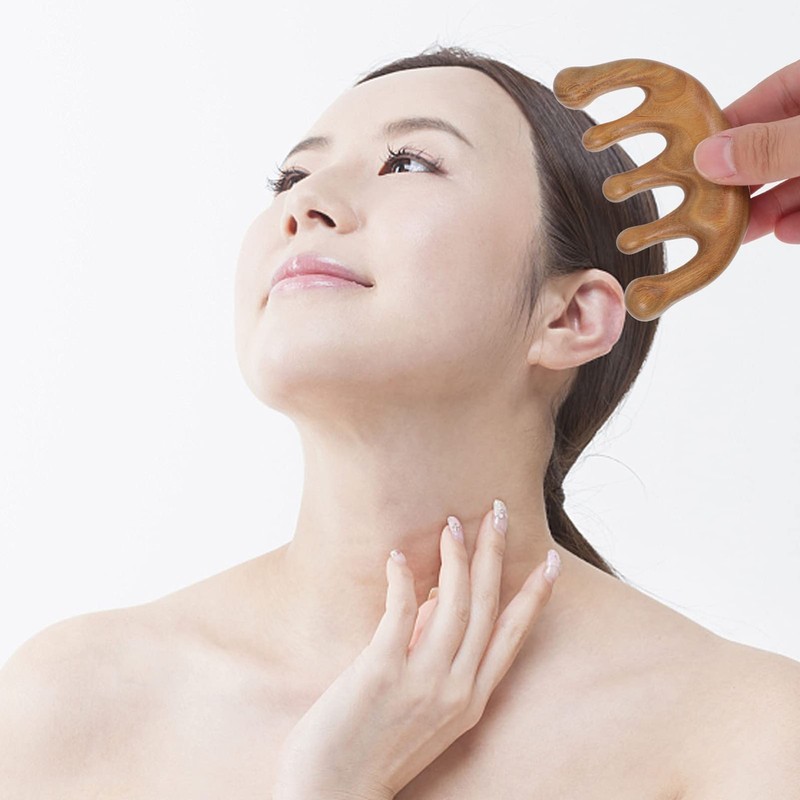 DOITOOL Head Massage Wooden Massage Comb Guasha Comb Scraping Massage