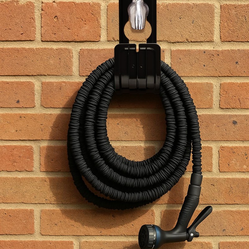 Lotsdonxia Expanding Hose Holder – Garden Hose Storage Plastic Holder,
