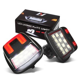 NUVISION LIGHTING Pair of LED License Plate Lights Compatible with 88-00 Chevy GMC C/K 1500 2500 3500 Suburban, GM2870106 GM2870105, NVL-LPL-032