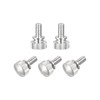 uxcell Knurled Thumb Screws, M4x8mm Brass Shoulder Bolts Grip Knobs