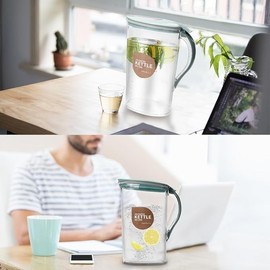 STAZWOUZZ Jarra de Agua con Tapa para Puerta de Refrigerado, Jarra de Agua para Puerta de Nevera, Jarra de Agua, Jarra de Plastico, Jarra para Agua, Jarras de Plastico con Tapa