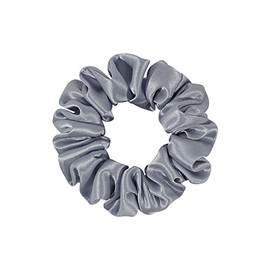 SiL'Amour Silk Hair Elastics, Scrunchie, Hair Accessory, 22 Momme, 100% Silk, Adult Stylish, No Residue, Gentle on Hair, Rim Width 1.2 inches (3 cm), (Seafogblue)