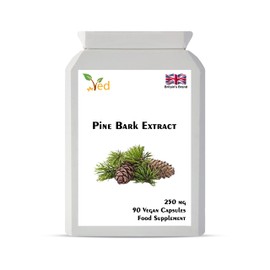 Pine Bark Extract 250 mg | 90 Vegan Capsules | Highly Effective Antioxidant Dietary Supplement |