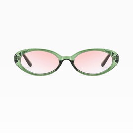 YAMEIZE Retro 90s Small Oval Sunglasses - for Women Men Classic Style Oval Glasses Vintage Shades UV400 Protection Outdoor