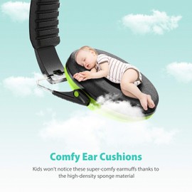 Dr.meter Ear Defenders Children, Children Ear Defenders NRR 27dB Protective Earmuffs with Noise Blocking Children Ear muffs for Sleeping Studying Adjustable Head Band green+pink