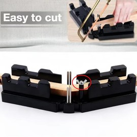 2-in-1 Mitre Measuring Cutting Tool, Bevel and Mitre Box, Measuring and Sawing Mitre Angle Finder 85-180° for Pipeline Installation Woodworking Tool and Home Renovation