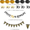 Melhope 70th Birthday Party Decorations Black and Gold Happy Birthday