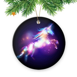 Bonitos adornos para árbol de Navidad para el hogar, amigos, familia, recuerdo colgante, unicornio