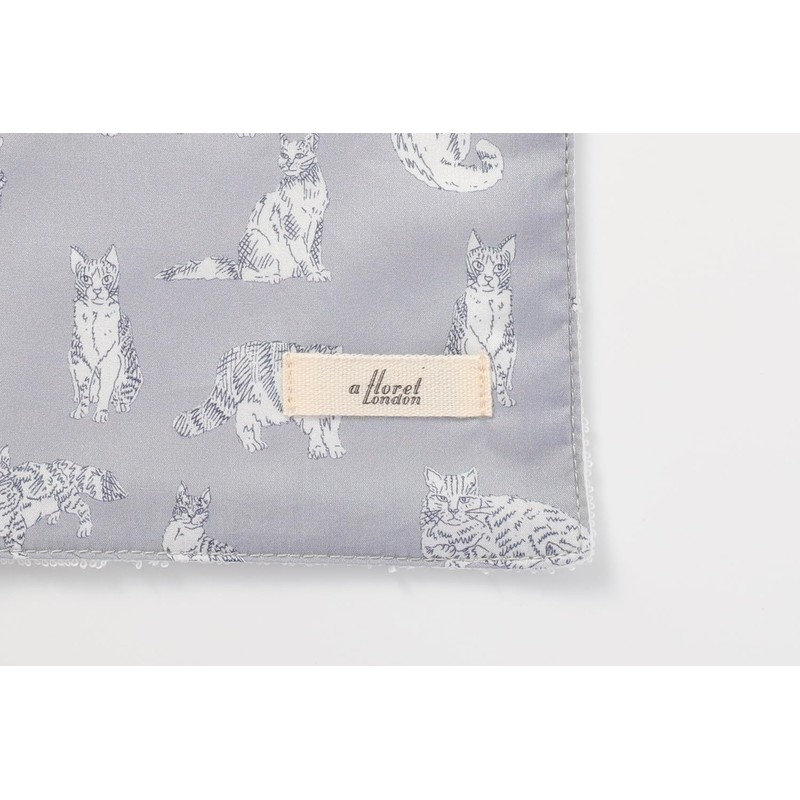 DDintex FLORET LONDON Stitched Hand Towel, Miao, Light Gray, 9.8