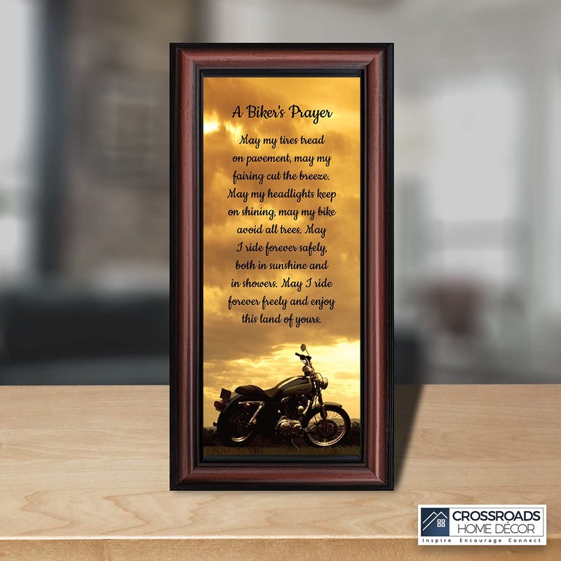 A Biker's Prayer, Gift for Motorcycle Riders, Inspirational Bike Picture