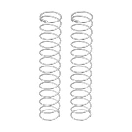 sourcing map 2Pcs Compression Springs, 1mm Wire Diameter x 15mm OD x 80mm Length 304 Stainless Steel Extension Spring Ballpoint Pen Pressure Springs for Shop Home Repairs, Silver