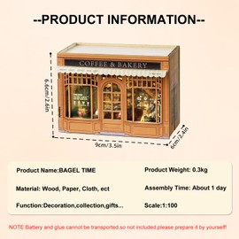 CUTEROOM DIY Wooden Dollhouse Kit (Coffee)