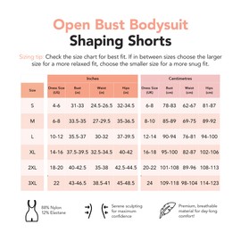 Conturve Open Bust Bodysuit Shaping Shorts - Seamless Comfort, Posture Support, Confidence-Boosting Shapewear for Women | (White, L)