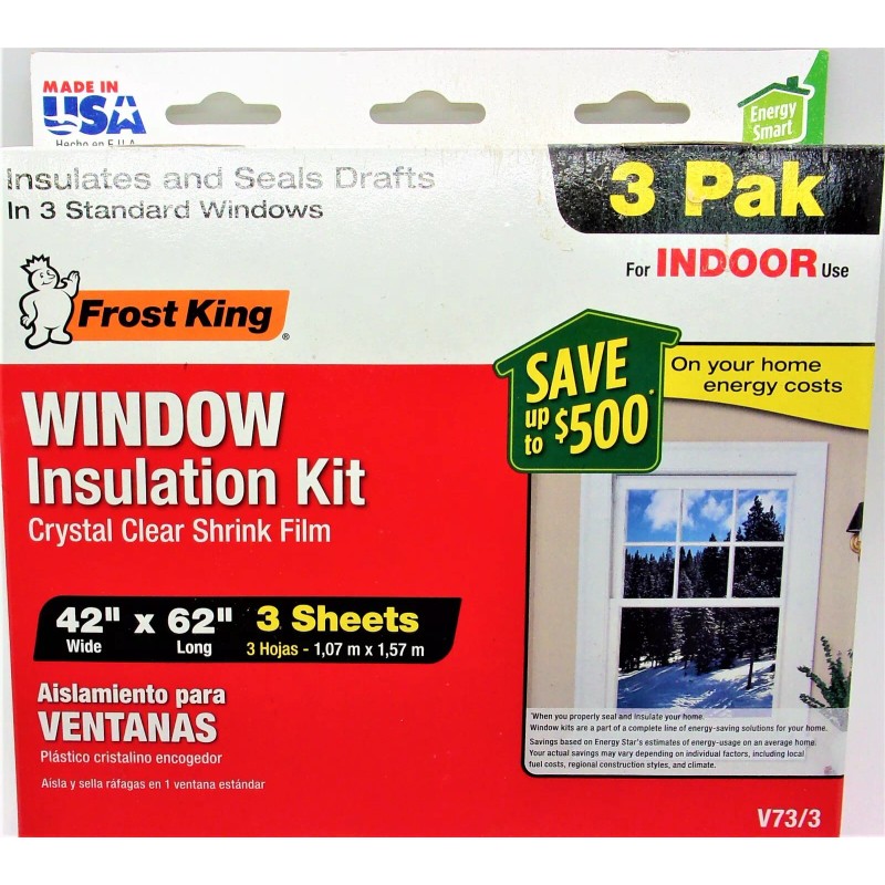 FROST KING WINDOW INSULATION KIT, INDOOR USE, 3 PACK -