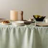 YZJZEDS Linen Tablecloth for Square Table 60x60 Inch Green, Farmhouse