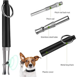 RIGRIN Pet Training Whistle with Dog Training Clicker with whistle x2 Lanyard Adjustable Frequency + Free Whistle