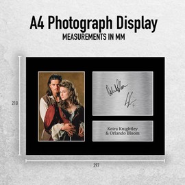 HWC Trading A4 Keira Knightley & Orlando Bloom Pirates of the Caribbean Gifts Printed Signed Autograph Picture for Movie Memorabilia Fans