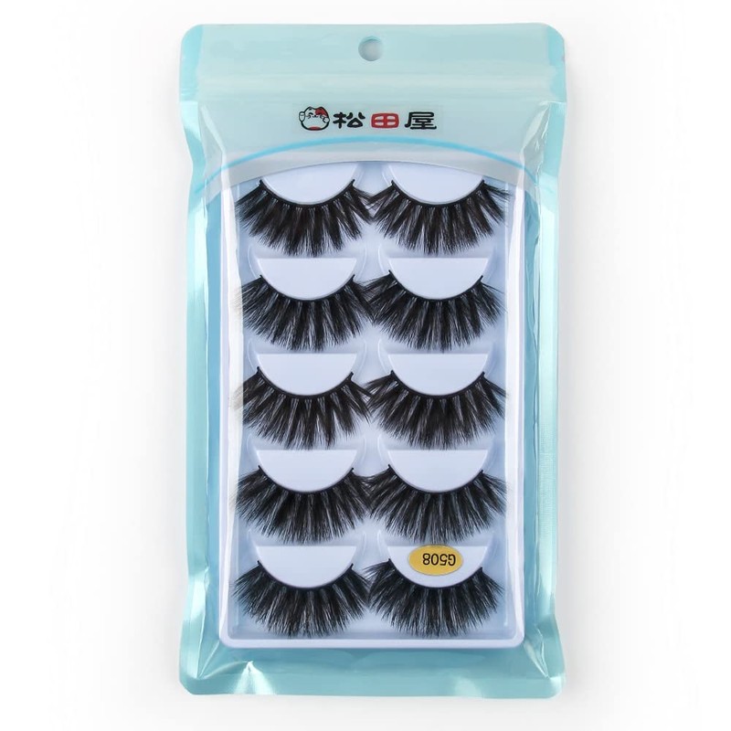 5 Pairs Mink Eyelashes Ultra Dense Stage Makeup Natural False