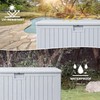 DWVO 150 Gallon Resin Outdoor Storage Box, XXL Double-Wall Waterproof