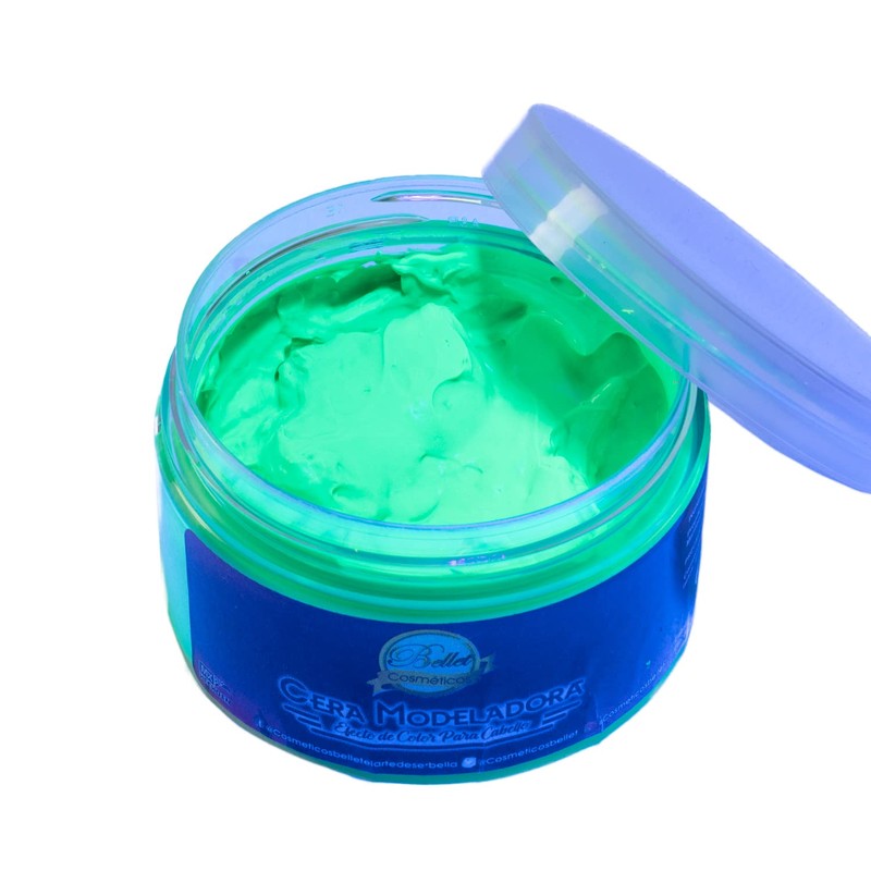 Bellet Cera Modeladora para Cabello con Color Verde Neón, 120