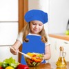 CRJHNS Kids Apron and Chef Hat Set, Adjustable Cotton Child