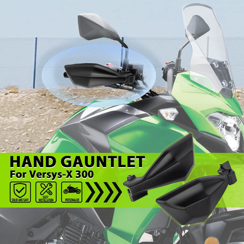 Lorababer Motorcycle Handguard Windproof Hand Brush Guard Compatible with K-awasaki